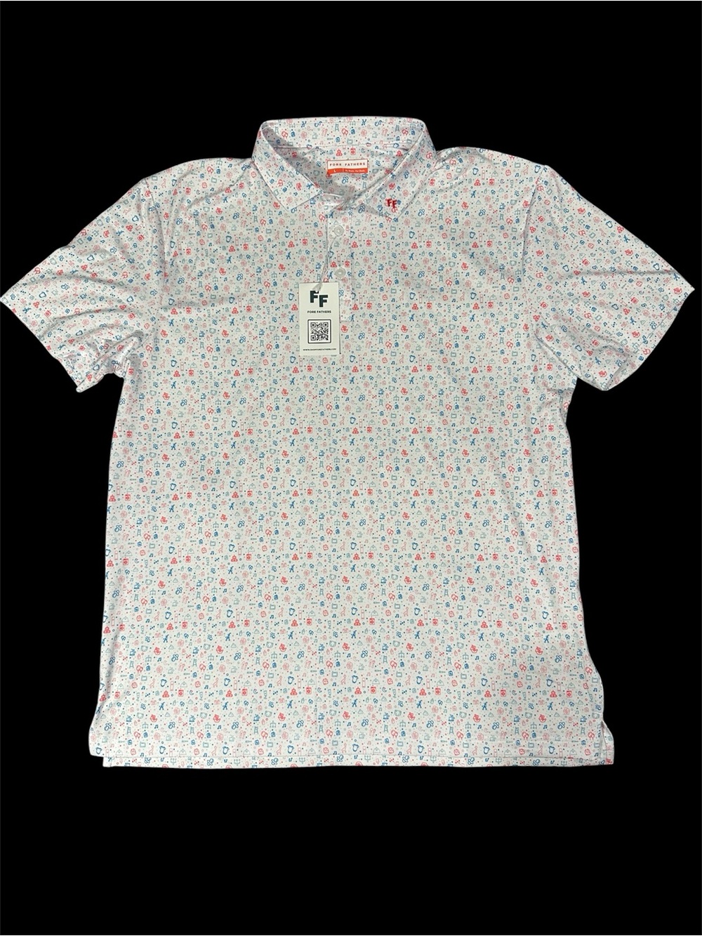 New NWT Fore Fathers By Dads, For Dads Golf Polo Shirt Mens Size Large